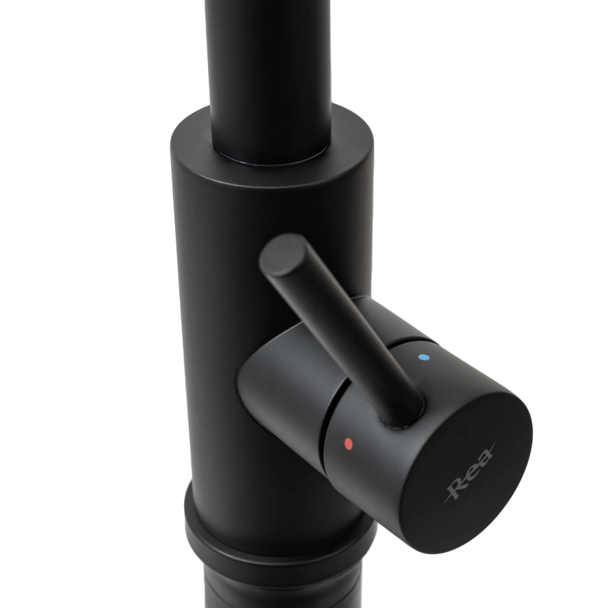 REA-B9147 - Miscelatore per lavello con doccetta estraibile FRESH 39,5 cm, nero opaco