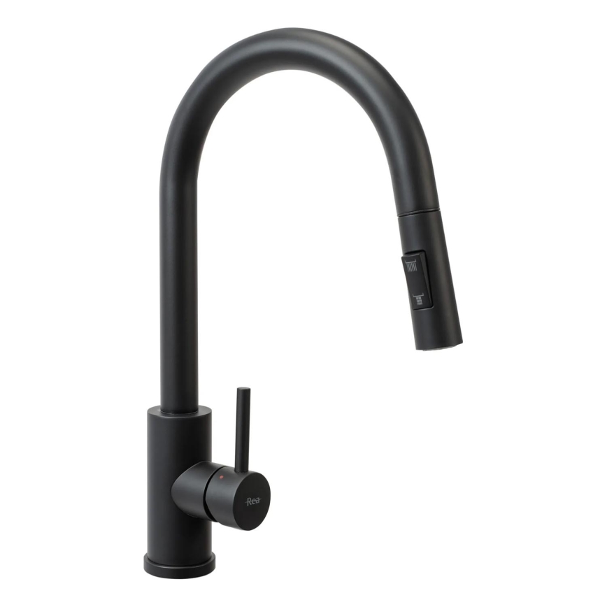 REA-B9147 - Mitigeur d'évier FRESH 39,5 cm à douchette extractible, noir mat