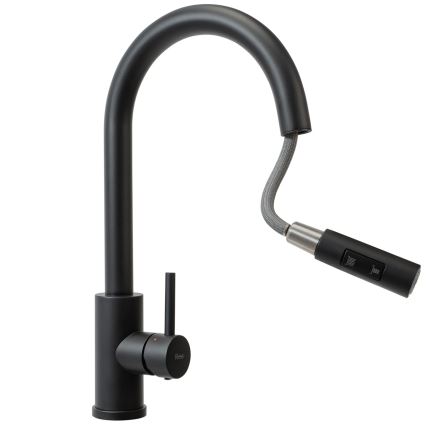 REA-B9147 - Mitigeur d'évier FRESH 39,5 cm à douchette extractible, noir mat