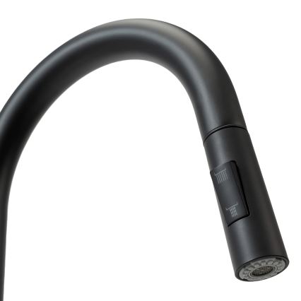 REA-B9147 - Mitigeur d'évier FRESH 39,5 cm à douchette extractible, noir mat