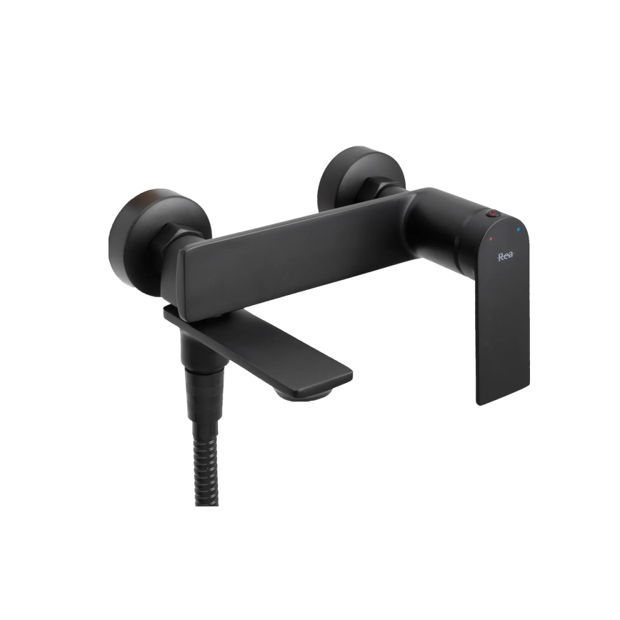 REA-B9989 - Ensemble pour baignoire STORM noir mat