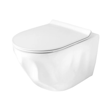 REA-C1652 - Wandhängendes WC mit WC-Sitz GUSTAVO RIMLESS Keramik/weiß