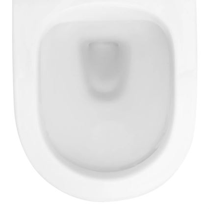 REA-C2760 - Wand-WC mit Toilettensitz CARLO FLAT MINI RIMLESS Keramik/glänzend weiß