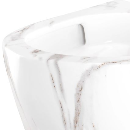 REA-C6390 - Wandhängendes WC mit WC-Sitz CARTER TORNADO RIMLESS, Keramik/Steinoptik