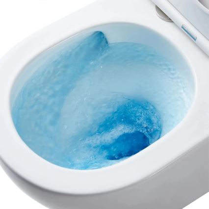 REA-C6390 - WC suspendu avec abattant CARTER TORNADO RIMLESS céramique/imitation pierre