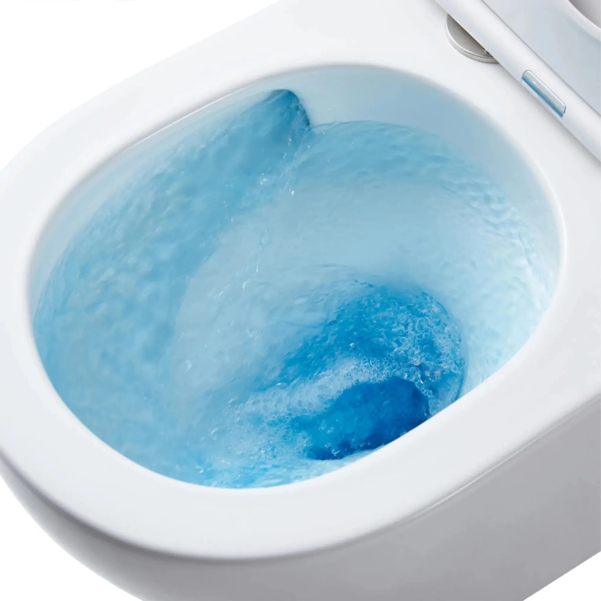 REA-C6390 - WC suspendu avec abattant CARTER TORNADO RIMLESS céramique/imitation pierre