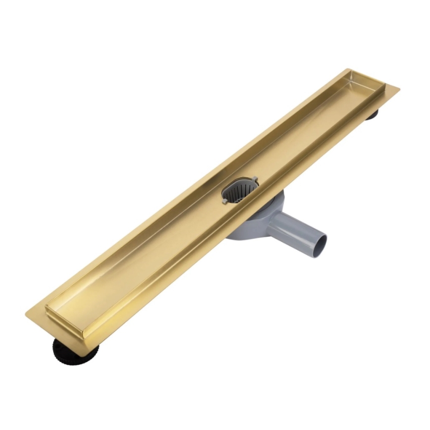 REA-G2703 - Ablaufrinne NEOX PRO 80 cm Edelstahl/gebürstetes Gold