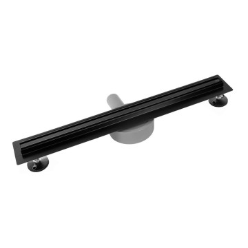 REA-G2710 - Canalina di scarico NEOX SLIM 70 cm, acciaio inox/nero
