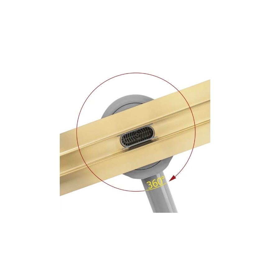 REA-G2714 - Canalina di scarico NEOX SLIM 70 cm acciaio inossidabile/dorato spazzolato