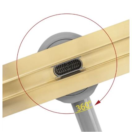 REA-G2714 - Caniveau d'évacuation NEOX SLIM 70 cm en acier inoxydable / finition dorée brossée