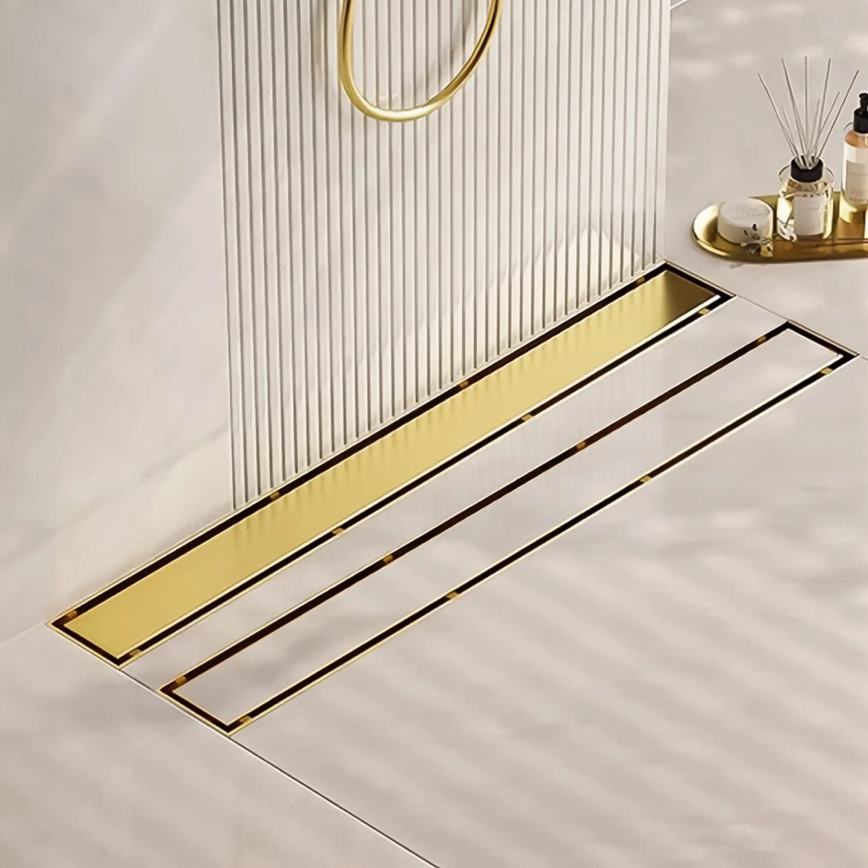 REA-G2743 - Canalina di scarico NEOX PRO 60 cm, finitura oro