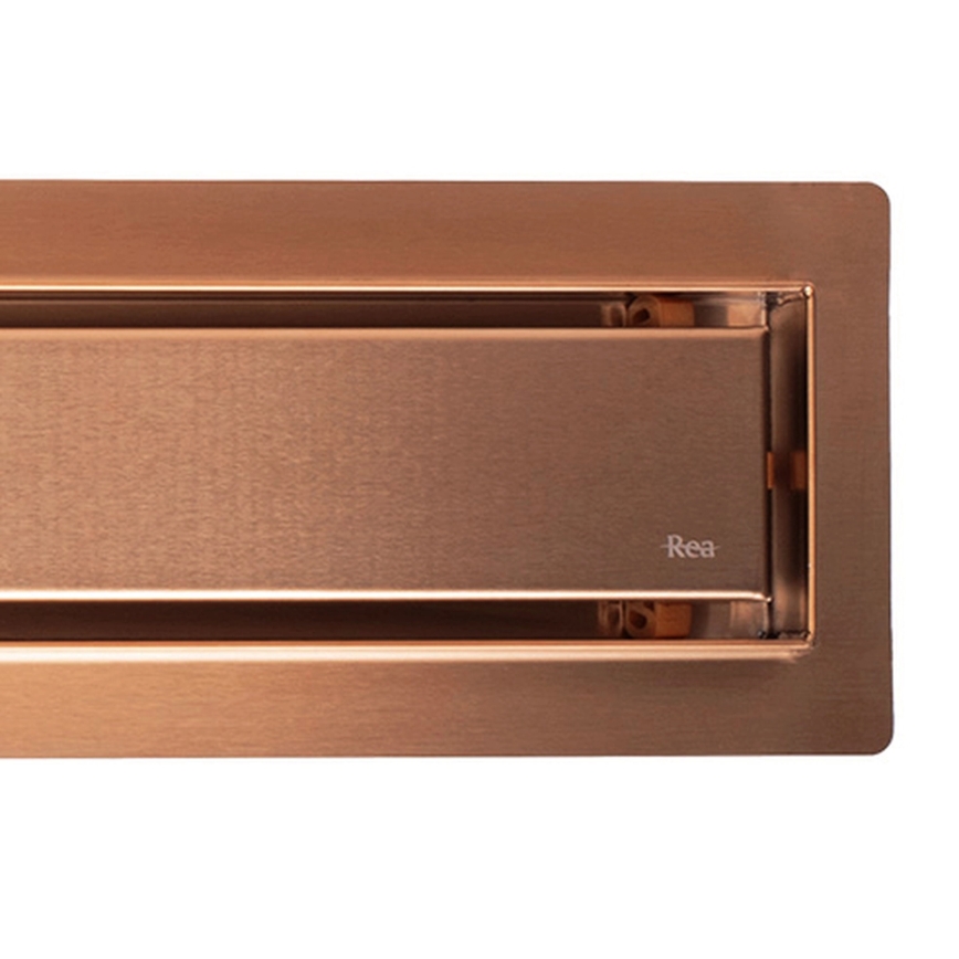 REA-G4800 - Caniveau d'évacuation NEOX PRO 60 cm, cuivre brossé