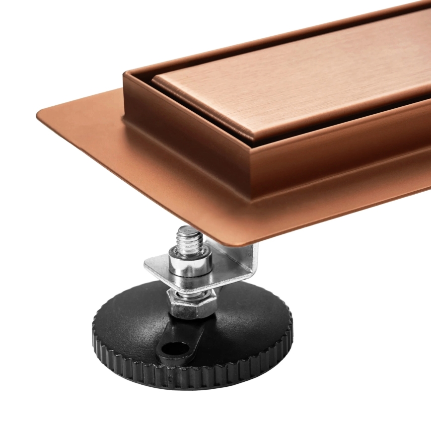 REA-G4801 - Caniveau d'évacuation NEOX PRO 70 cm, finition cuivre brossé