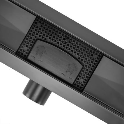 REA-G6602 - Caniveau de douche PURE NEOX 70 cm noir mat