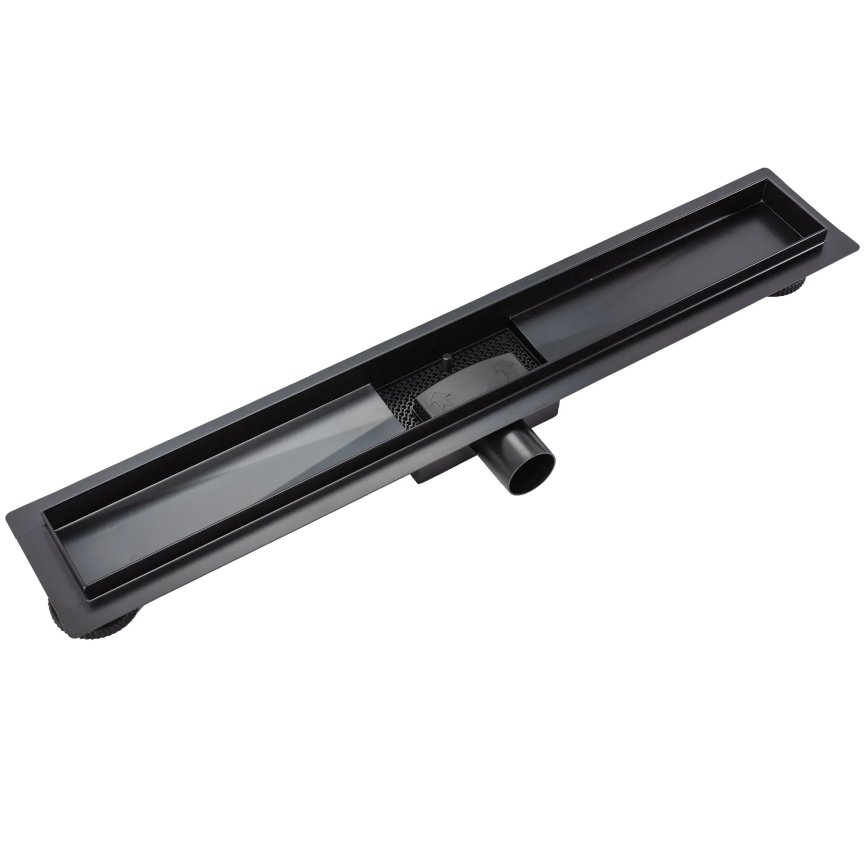 REA-G6602 - Caniveau de douche PURE NEOX 70 cm noir mat