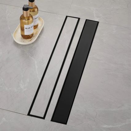REA-G6605 - Caniveau d'évacuation PURE NEOX 100 cm, noir mat