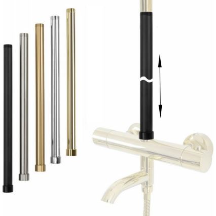 REA-K0891-Barre d'extension pour ensemble douche/baignoire 51,5 cm fini doré brossé