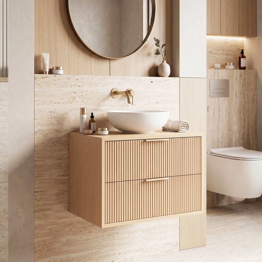 REA-M0408 - Mobile bagno sospeso sotto lavabo MONO 60x47 cm beige