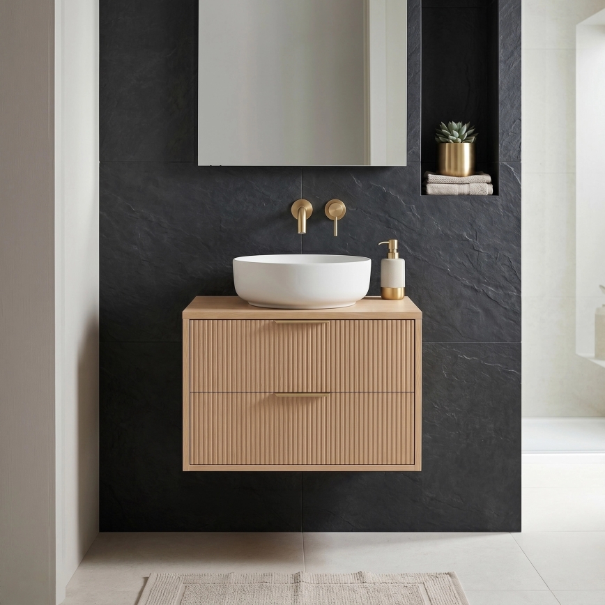 REA-M0408 - Mobile bagno sospeso sotto lavabo MONO 60x47 cm beige