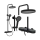 REA-P0360 - Set doccia con miscelatore CREO nero opaco