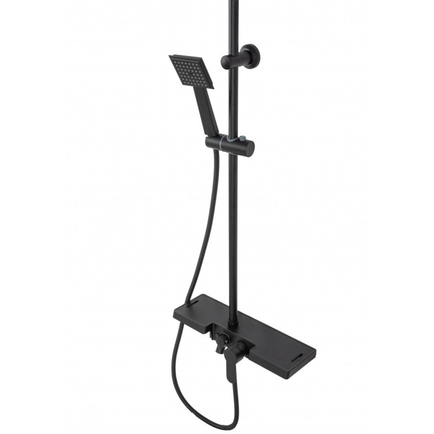 REA-P0636 - Duschset mit Armatur BRAVO matt schwarz