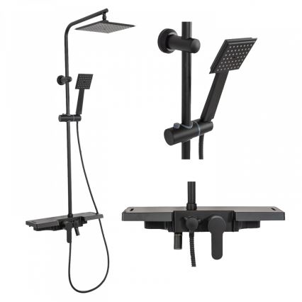 REA-P0636 - Kit de douche BRAVO noir mat