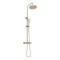 REA-P2323 - Kit de douche avec mitigeur thermostatique PAROT, finition dorée brossée