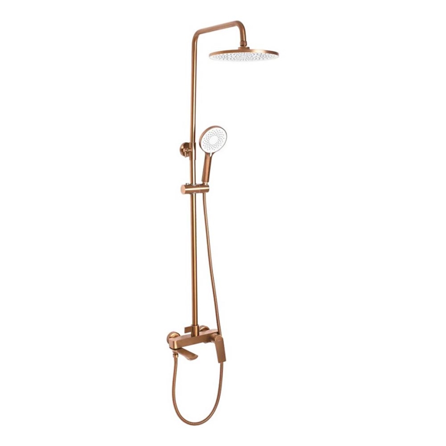 REA-P2418 - Ensemble de douche avec mitigeur AVALON, finition cuivre brossé