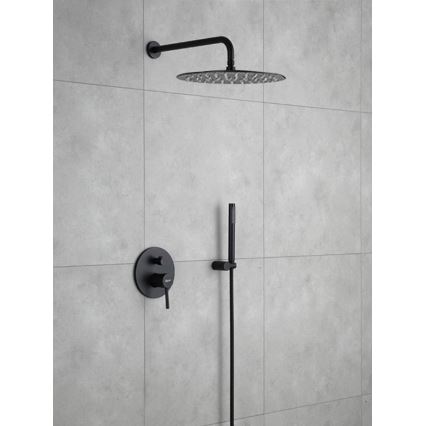 REA-P4100 - Set doccia con miscelatore da incasso LUNGO nero