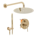 REA-P4110 - Set doccia con miscelatore da incasso LUNGO, finitura oro
