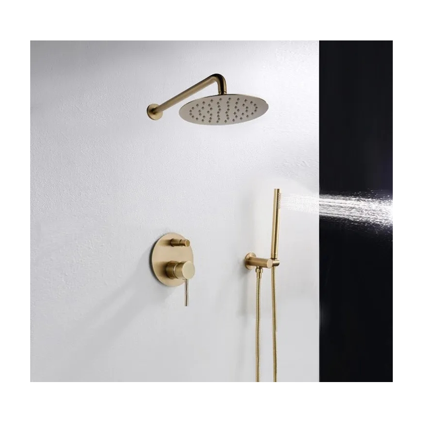 REA-P4110 - Set doccia con miscelatore da incasso LUNGO, finitura oro