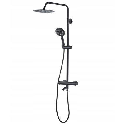 REA-P4113 - Duschset mit Thermostatarmatur LUNGO matt schwarz