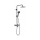 REA-P4113 - Set doccia con miscelatore termostatico LUNGO, nero opaco