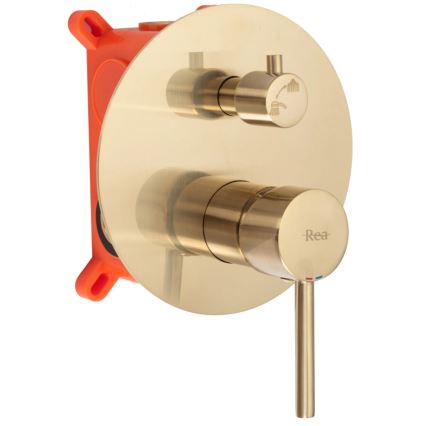 REA-P4160 - Duschset mit Unterputz-Armatur LUNGO, gebürstetes Gold