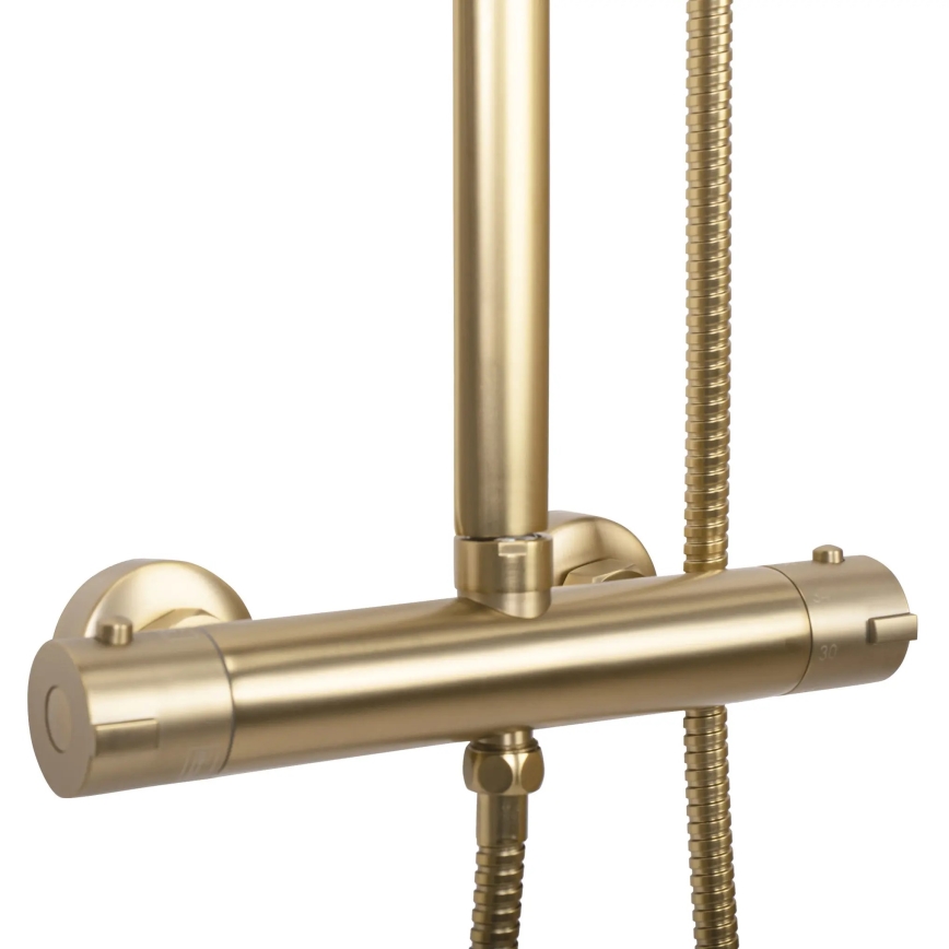 REA-P5004 - Ensemble de douche TOM avec mitigeur thermostatique, en or brossé