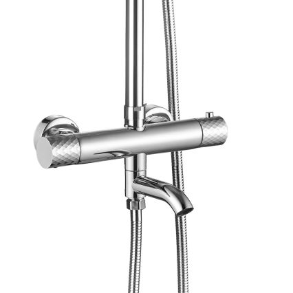 REA-P5961 - Duschgarnitur mit Thermostatarmatur LUNGO DIAMOND, hochglanzverchromt