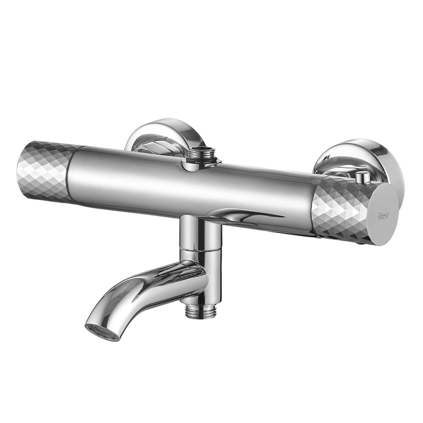 REA-P5961 - Duschgarnitur mit Thermostatarmatur LUNGO DIAMOND, hochglanzverchromt