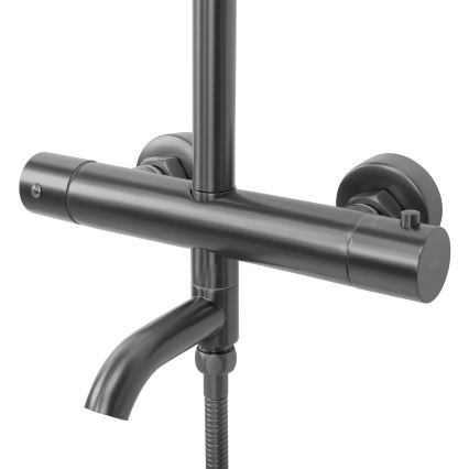 REA-P6386 - Duschset mit Thermostatarmatur LUNGO titan