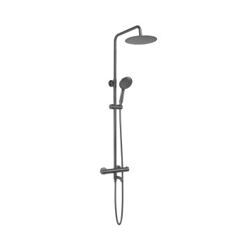 REA-P6386 - Set doccia con miscelatore termostatico LUNGO titanio