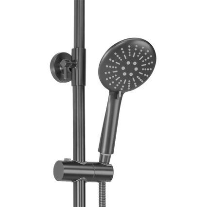 REA-P6386 - Set doccia con miscelatore termostatico LUNGO titanio