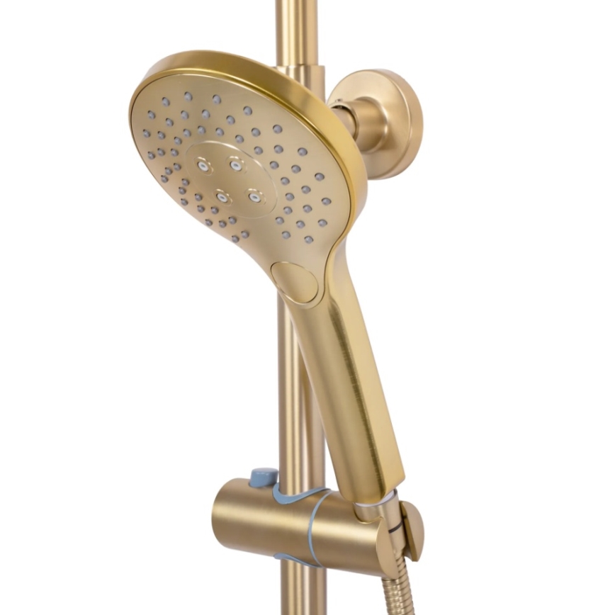 REA-P6602 - Duschgarnitur mit thermostatischer Armatur VINCENT, gebürstetes Gold