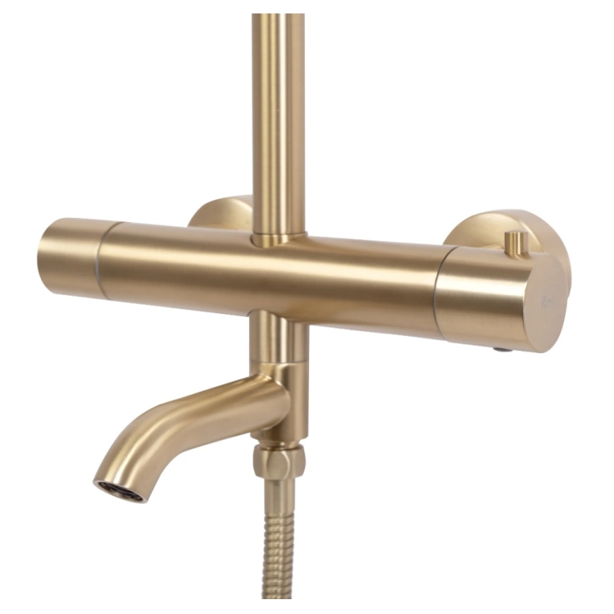 REA-P6604 - Duschset mit Thermostatarmatur LUNGO, gebürstetes Gold
