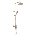 REA-P6604 - Kit de douche LUNGO avec mitigeur thermostatique, finition dorée brossée