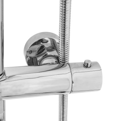 REA-P6607 - Ensemble de douche LUNGO avec mitigeur thermostatique, chrome brillant