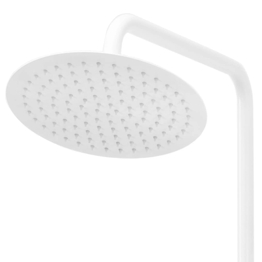 REA-P6608 - Set doccia con miscelatore termostatico LUNGO bianco opaco