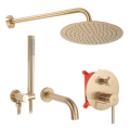REA-P6609 - Duschset mit Unterputz-Armatur LUNGO, gebürstetes Gold
