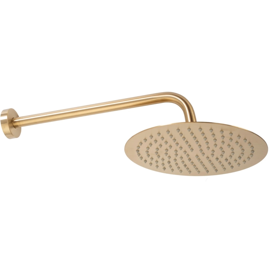REA-P6609 - Ensemble de douche LUNGO avec mitigeur thermostatique encastré, finition or brossé