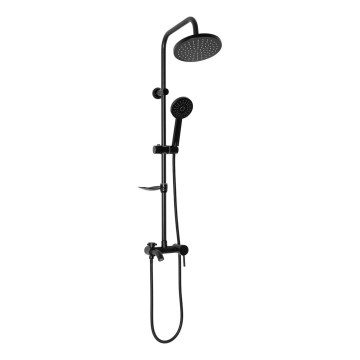 REA-P7005 - Set doccia con miscelatore LUIS nero opaco