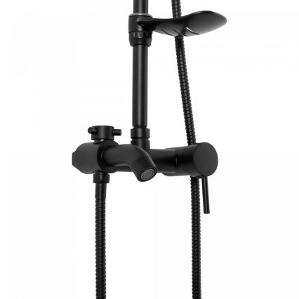 REA-P7005 - Set doccia con miscelatore LUIS nero opaco