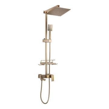 REA-P7050 - Set doccia con rubinetteria JACK oro spazzolato